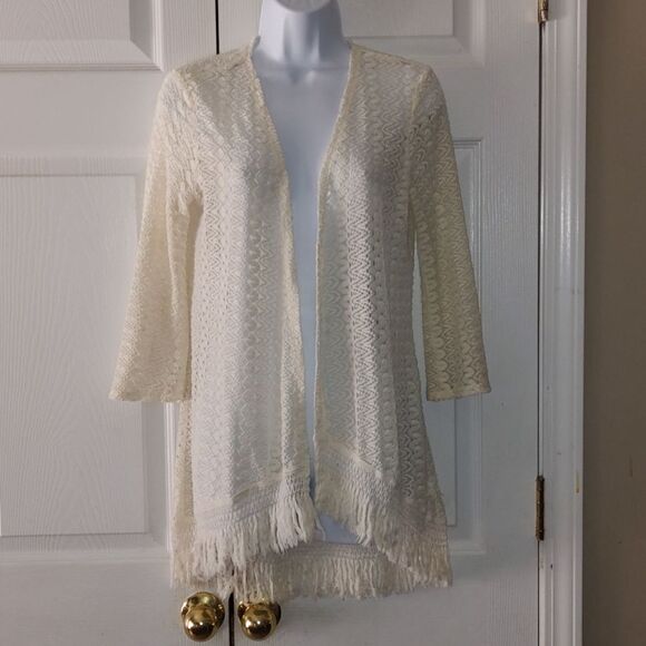 Self esteem ivory open front cardigan Sz M NWOT - Picture 1 of 5